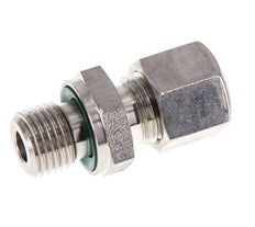 G 1/4'' Male x 8L Stainless steel Straight Compression Fitting with FKM Seal 315 Bar DIN 2353