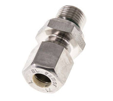 G 1/4'' Male x 8L Stainless steel Straight Compression Fitting with FKM Seal 315 Bar DIN 2353