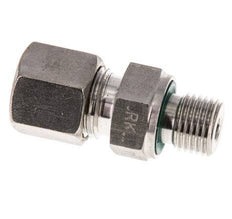 G 1/4'' Male x 8S Stainless steel Straight Compression Fitting with FKM Seal 630 Bar DIN 2353