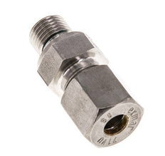 G 1/4'' Male x 8S Stainless steel Straight Compression Fitting with FKM Seal 630 Bar DIN 2353
