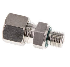 G 1/4'' Male x 10S Stainless steel Straight Compression Fitting with FKM Seal 630 Bar DIN 2353