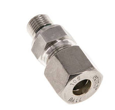 G 1/4'' Male x 10S Stainless steel Straight Compression Fitting with FKM Seal 630 Bar DIN 2353