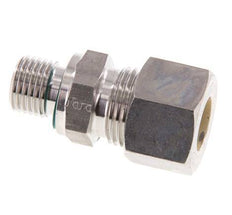 G 1/4'' Male x 12L Stainless steel Straight Compression Fitting with FKM Seal 315 Bar DIN 2353