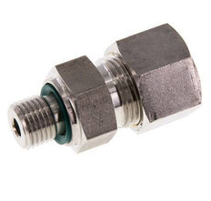 G 1/4'' Male x 12S Stainless steel Straight Compression Fitting with FKM Seal 630 Bar DIN 2353
