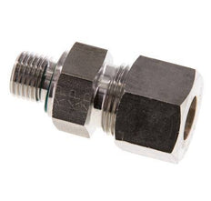 G 1/4'' Male x 12S Stainless steel Straight Compression Fitting with FKM Seal 630 Bar DIN 2353