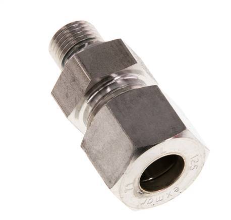 G 1/4'' Male x 12S Stainless steel Straight Compression Fitting with FKM Seal 630 Bar DIN 2353