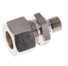 G 1/4'' Male x 15L Stainless steel Straight Compression Fitting with FKM Seal 315 Bar DIN 2353