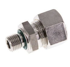 G 1/4'' Male x 15L Stainless steel Straight Compression Fitting with FKM Seal 315 Bar DIN 2353