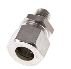G 1/4'' Male x 15L Stainless steel Straight Compression Fitting with FKM Seal 315 Bar DIN 2353