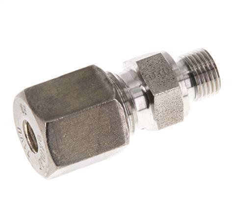 G 1/8'' Male x 6S Stainless steel Straight Compression Fitting with FKM Seal 630 Bar DIN 2353