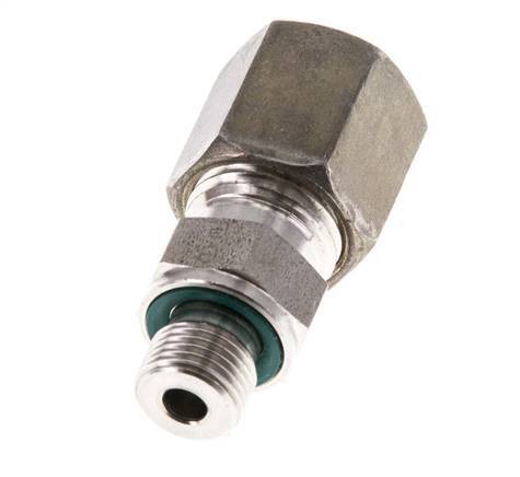 G 1/8'' Male x 6S Stainless steel Straight Compression Fitting with FKM Seal 630 Bar DIN 2353