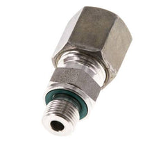 G 1/8'' Male x 6S Stainless steel Straight Compression Fitting with FKM Seal 630 Bar DIN 2353