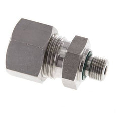 G 1/8'' Male x 12L Stainless steel Straight Compression Fitting with FKM Seal 315 Bar DIN 2353