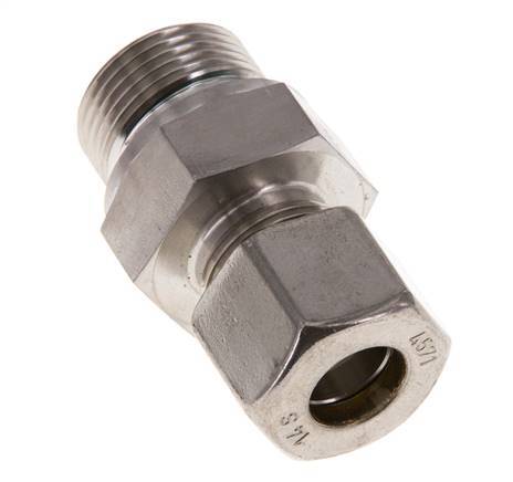 G 3/4'' Male x 14S Stainless steel Straight Compression Fitting with FKM Seal 630 Bar DIN 2353