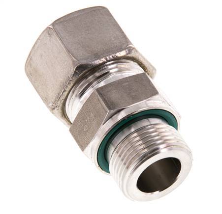 G 3/4'' Male x 20S Stainless steel Straight Compression Fitting with FKM Seal 400 Bar DIN 2353