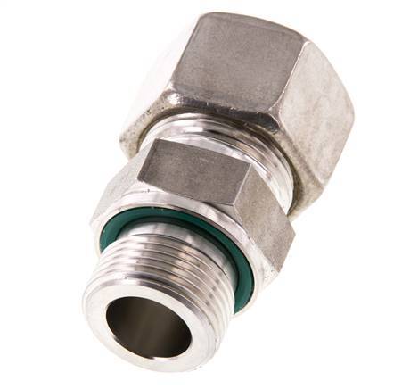 G 3/4'' Male x 20S Stainless steel Straight Compression Fitting with FKM Seal 400 Bar DIN 2353