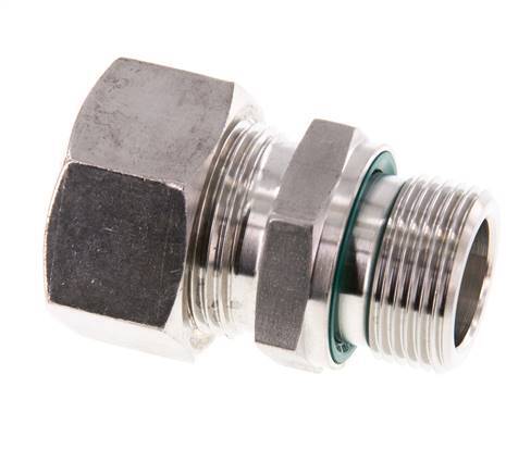 G 3/4'' Male x 22L Stainless steel Straight Compression Fitting with FKM Seal 160 Bar DIN 2353