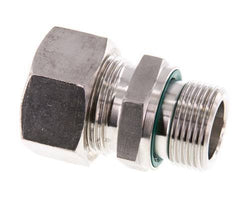 G 3/4'' Male x 22L Stainless steel Straight Compression Fitting with FKM Seal 160 Bar DIN 2353