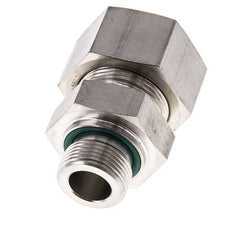 G 3/4'' Male x 25S Stainless steel Straight Compression Fitting with FKM Seal 400 Bar DIN 2353