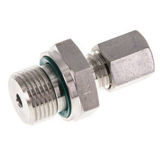 G 3/8'' Male x 6L Stainless steel Straight Compression Fitting with FKM Seal 315 Bar DIN 2353