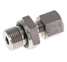G 3/8'' Male x 8L Stainless steel Straight Compression Fitting with FKM Seal 315 Bar DIN 2353
