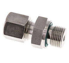 G 3/8'' Male x 8S Stainless steel Straight Compression Fitting with FKM Seal 630 Bar DIN 2353