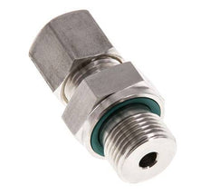 G 3/8'' Male x 8S Stainless steel Straight Compression Fitting with FKM Seal 630 Bar DIN 2353