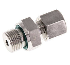 G 3/8'' Male x 8S Stainless steel Straight Compression Fitting with FKM Seal 630 Bar DIN 2353