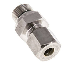 G 3/8'' Male x 8S Stainless steel Straight Compression Fitting with FKM Seal 630 Bar DIN 2353