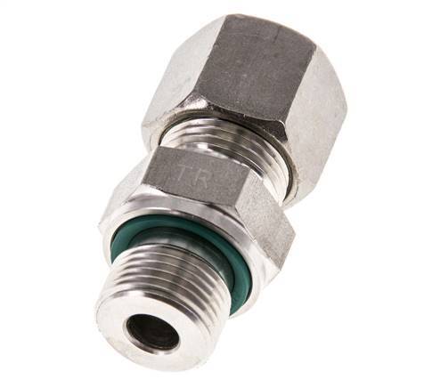 G 3/8'' Male x 10S Stainless steel Straight Compression Fitting with FKM Seal 630 Bar DIN 2353