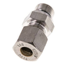 G 3/8'' Male x 10S Stainless steel Straight Compression Fitting with FKM Seal 630 Bar DIN 2353
