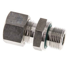 G 3/8'' Male x 12L Stainless steel Straight Compression Fitting with FKM Seal 315 Bar DIN 2353