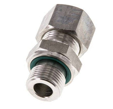 G 3/8'' Male x 12L Stainless steel Straight Compression Fitting with FKM Seal 315 Bar DIN 2353