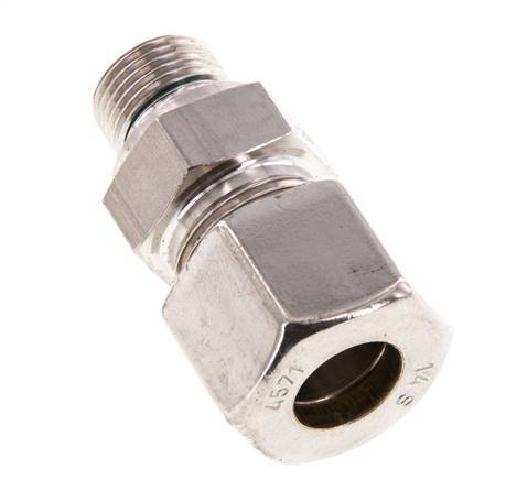 G 3/8'' Male x 14S Stainless steel Straight Compression Fitting with FKM Seal 630 Bar DIN 2353