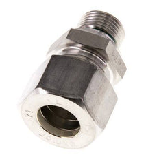 G 3/8'' Male x 15L Stainless steel Straight Compression Fitting with FKM Seal 315 Bar DIN 2353