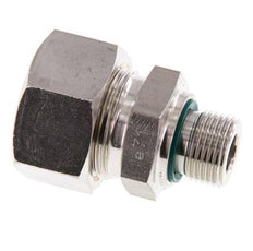 G 3/8'' Male x 18L Stainless steel Straight Compression Fitting with FKM Seal 315 Bar DIN 2353