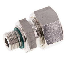G 3/8'' Male x 18L Stainless steel Straight Compression Fitting with FKM Seal 315 Bar DIN 2353