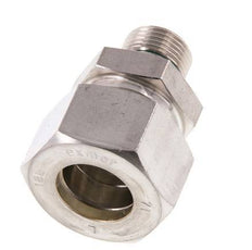 G 3/8'' Male x 18L Stainless steel Straight Compression Fitting with FKM Seal 315 Bar DIN 2353