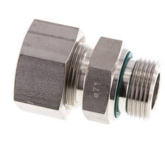 G 1'' Male x 25S Stainless steel Straight Compression Fitting with FKM Seal 400 Bar DIN 2353