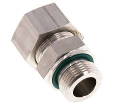 G 1'' Male x 25S Stainless steel Straight Compression Fitting with FKM Seal 400 Bar DIN 2353
