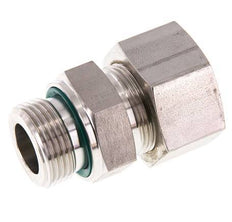 G 1'' Male x 25S Stainless steel Straight Compression Fitting with FKM Seal 400 Bar DIN 2353