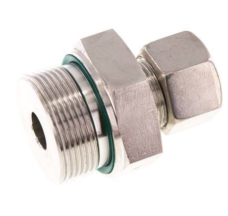 G 1 1/2'' Male x 20S Stainless steel Straight Compression Fitting with FKM Seal 400 Bar DIN 2353