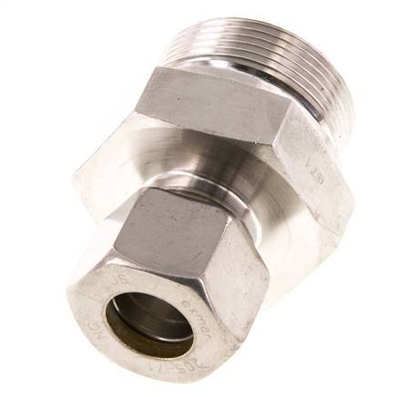 G 1 1/2'' Male x 20S Stainless steel Straight Compression Fitting with FKM Seal 400 Bar DIN 2353