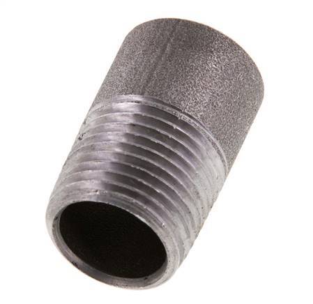 R 1/2'' Male x 21.3mm Steel Pipe Nipple with Welding End 50 Bar DIN 2982 - 35mm [5 Pieces]