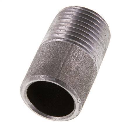 R 1/2'' Male x 21.3mm Steel Pipe Nipple with Welding End 50 Bar DIN 2982 - 35mm [5 Pieces]