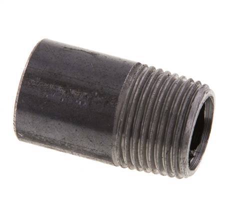 R 3/8'' Male x 17.2mm Steel Pipe Nipple with Welding End 50 Bar DIN 2982 - 30mm [5 Pieces]