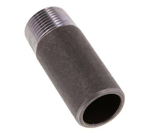 R 1'' Male x 33.7mm Steel Pipe Nipple with Welding End 50 Bar DIN 2982 - 80mm [2 Pieces]