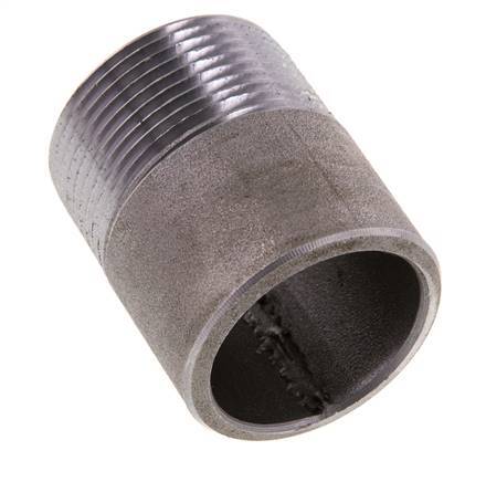 R 1 1/4'' Male x 42.4mm Steel Pipe Nipple with Welding End 50 Bar DIN 2982 - 50mm [2 Pieces]