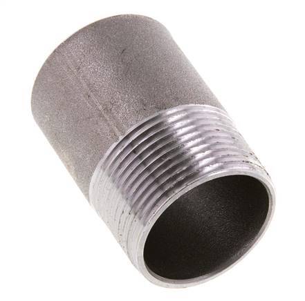 R 1 1/4'' Male x 42.4mm Steel Pipe Nipple with Welding End 50 Bar DIN 2982 - 60mm [2 Pieces]