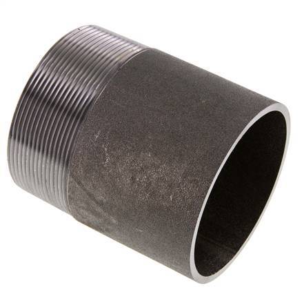 R 3'' Male x 88.9mm Steel Pipe Nipple with Welding End 50 Bar DIN 2982 - 100mm